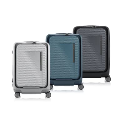 【Samsonite 新秀麗】20吋 ZIPPRIX 前開式可擴充大容量輕量PC防盜拉鍊行李箱/旅行箱/登機箱(多色可選)