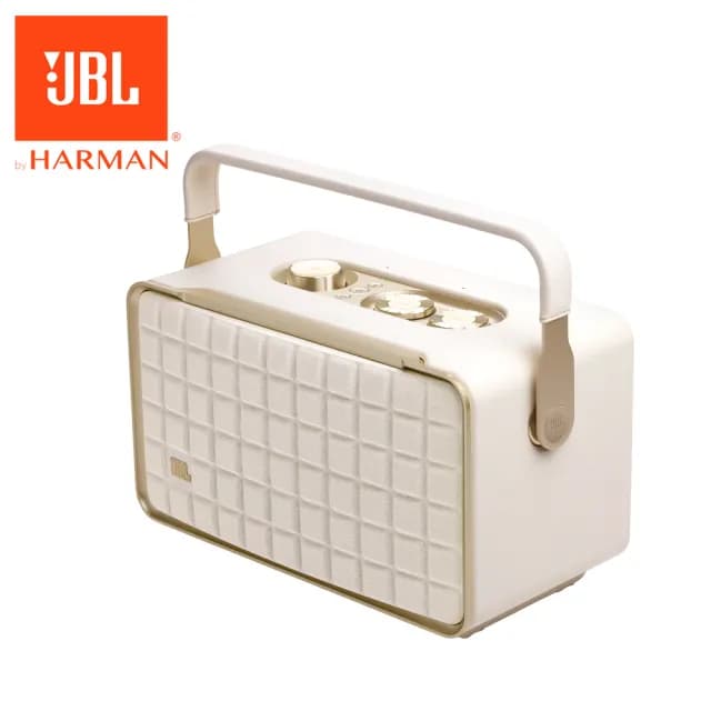 【JBL】Authentics 300 可攜式語音無線串流藍牙音響(白色)