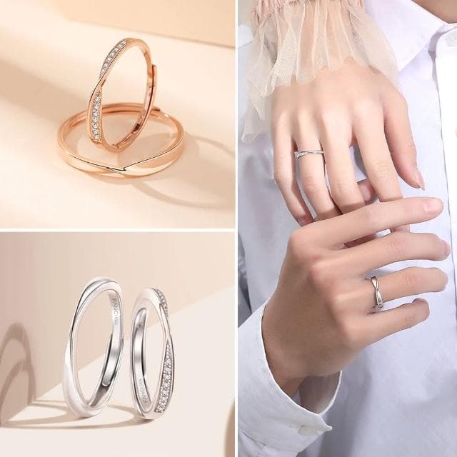 【LEESA】母親節禮物 純銀戒指\情侶對戒\簡約戒指\指環\對戒\求婚戒指\百搭戒指\玫瑰金戒指\鋯石戒指\週年