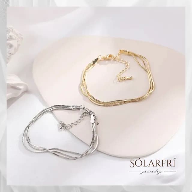 【SOLARFRi】輕奢設計款手鍊｜女士手鏈可調整手圍大小 附禮盒包裝(閨蜜女友老婆情人生日禮物)