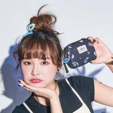 【PARTAKE】母親節禮物 Disney-星際寶貝史迪奇-雙層零錢包-黑