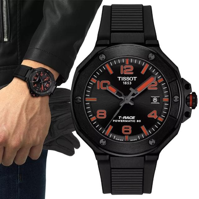 【TISSOT 天梭】T-RACE 競速時尚機械腕錶 母親節 禮物 推薦(T1418073705700)