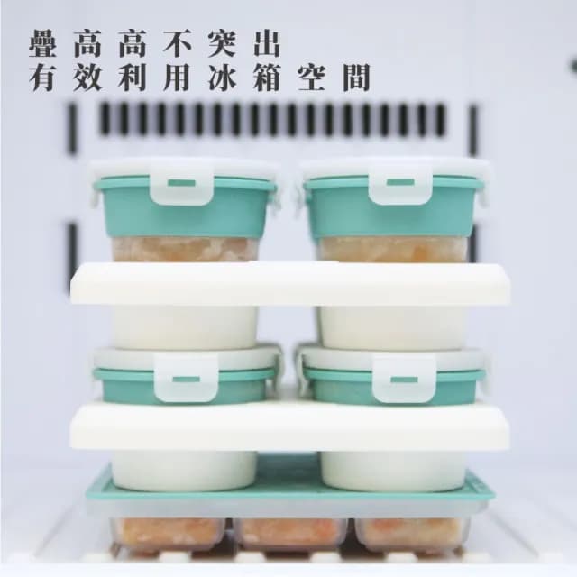 【2angels】矽膠副食品儲存杯120ml+餵食湯匙(分裝盒 冰磚塊盒 寶寶餐具  矽膠學習湯匙)