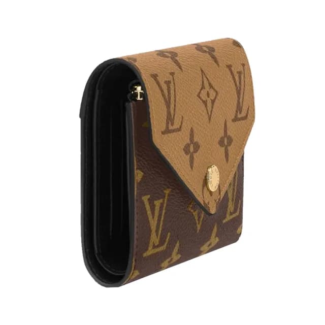 【Louis Vuitton 路易威登】M81557 經典Victorine系列雙色老花帆布三折錢包短夾(雙色)