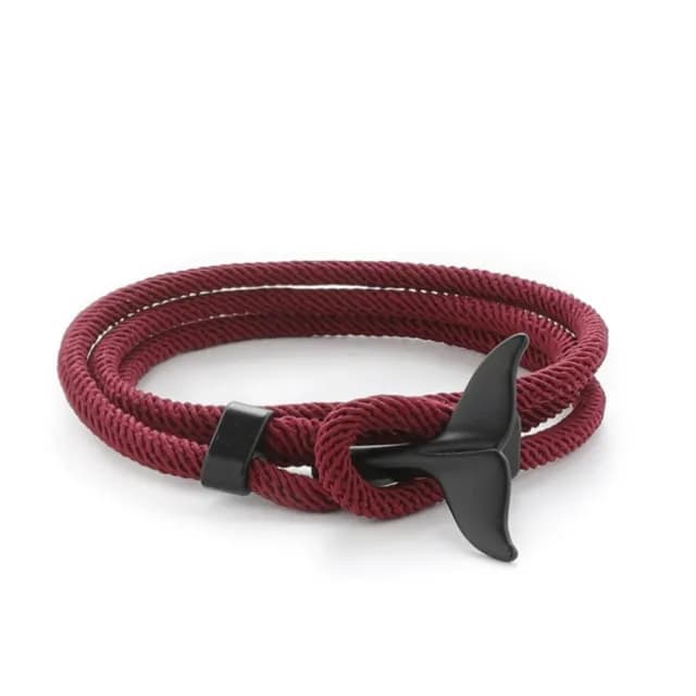 【Penny珮妮】歐美男女款鯨魚尾雙活扣可調節編織手繩手鍊3色可選(生日禮物/母親節/交換禮物/情人節/送男友)