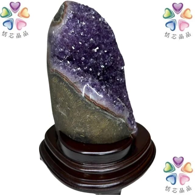 【恬芯晶品】PJ28烏拉圭方解石水晶開運外來財(紫水晶消磁淨化財運財位招財招貴人紫晶鎮新年禮物新春)