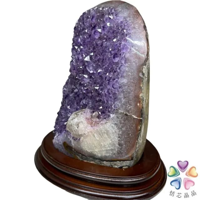 【恬芯晶品】PJ33烏拉圭方解石水晶開運外來財(紫水晶消磁淨化財運財位招財招貴人紫晶鎮新年禮物新春)
