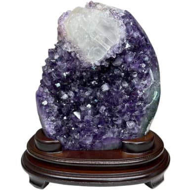【恬芯晶品】PJ54烏拉圭方解石水晶開運外來財(紫水晶消磁淨化財運財位招財招貴人紫晶鎮新年禮物新春)