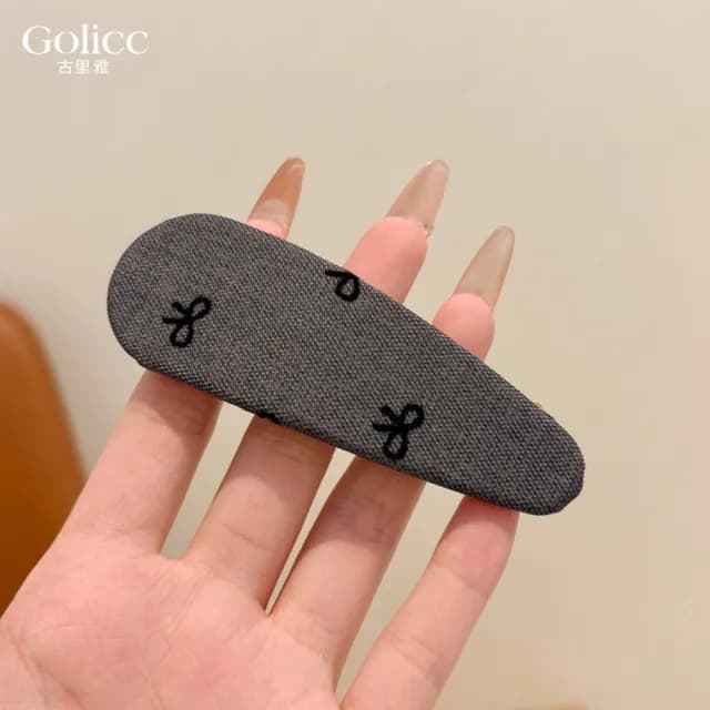 【Golicc】髮夾 買一送一 格雷系蝴蝶結BB夾(99購物限定 生日 髮飾 頭飾 馬尾 髮夾 禮物)