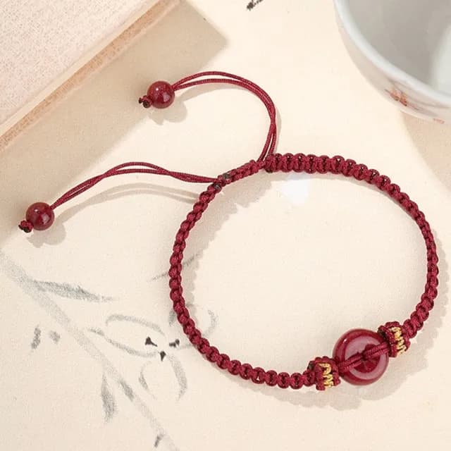 【MoonDy】雙11 手工編織 手環 手鍊串珠 紫金砂 辟邪手鍊 招財納福 平安扣 護身符 保平安 送媽
