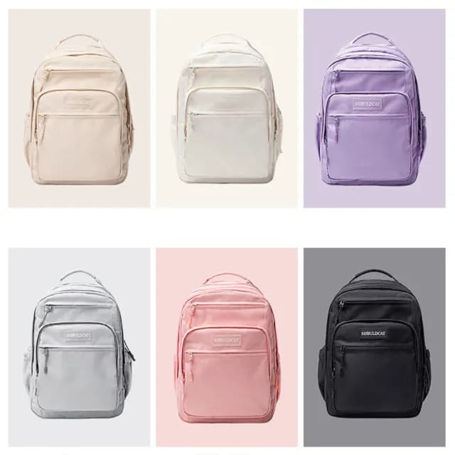 【Her】雙11 運動後背包 聖誕交換禮物 日系防潑水背包 學生雙肩包 減壓背包 男女背包 防水包 15