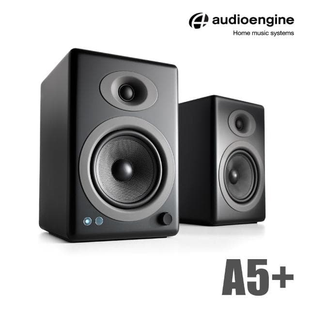 【Audioengine】A5+ 主動式立體聲藍牙書架喇叭(黑)