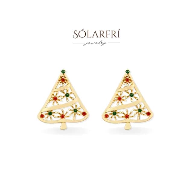 【SOLARFRi】聖誕系列 925銀針耳環｜ 附品牌禮盒包裝(閨蜜情人女友母親老婆禮物)