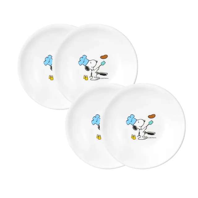 【CorelleBrands 康寧餐具】SNOOPY BRUNCH 4件式沙拉碗組(300ML沙拉碗x4)