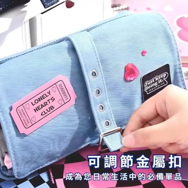 【韓家】質感牛仔風 i人透明痛包鉛筆盒(隱藏式 大容量 小卡 文具收納 筆袋 化妝包 學生 交換禮物 生日)