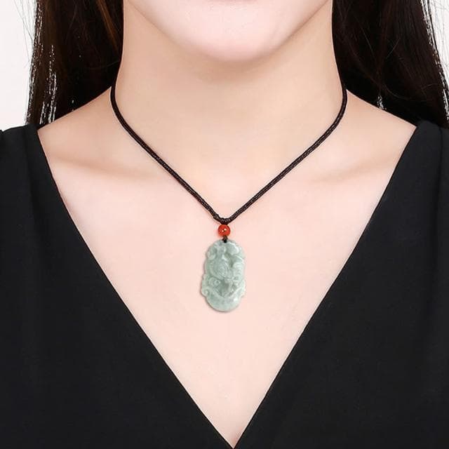 【MoonDy】翡翠 飾品 吊墜 玉石項鍊 招財納福 保平安 翡翠項鍊 十二生肖 情侶項鍊 男女同款 小禮物 禮物