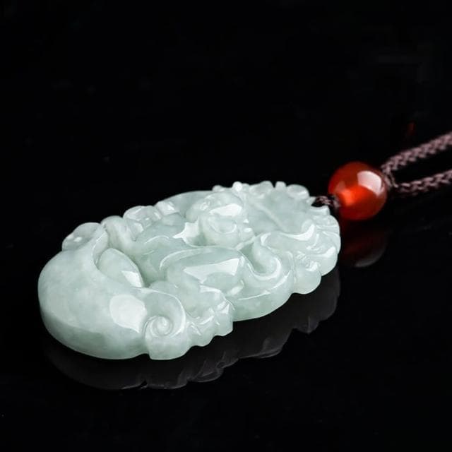 【MoonDy】翡翠 飾品 吊墜 玉石項鍊 招財納福 保平安 翡翠項鍊 十二生肖 情侶項鍊 男女同款 小禮物 禮物