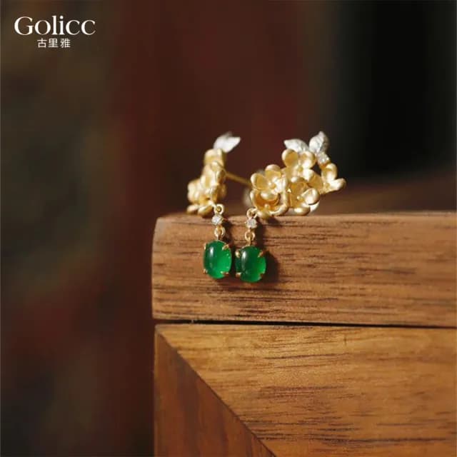【Golicc】耳環 桂花流蘇 雅致復古(七夕 情人節 生日 飾品 耳釘 耳飾 耳墜 禮物)