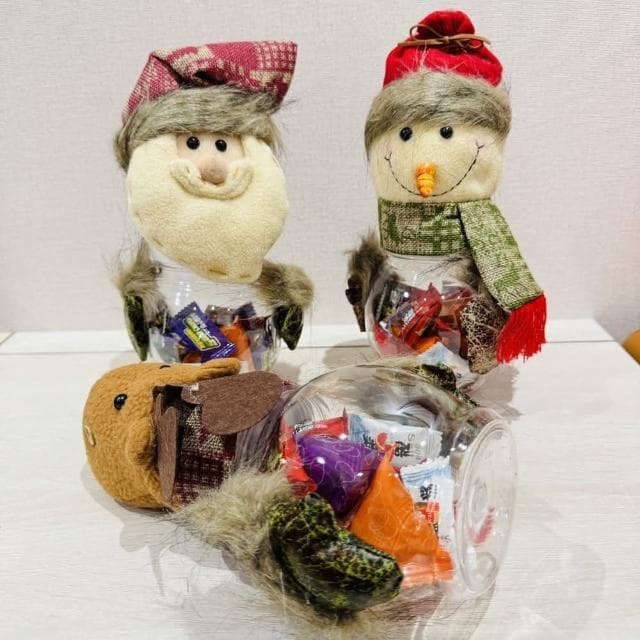 【塔克百貨】聖誕節 糖果罐 透明糖果罐 聖誕糖罐 禮物罐 聖誕 裝飾品 布置 聖誕老人 交換禮物 塑膠瓶