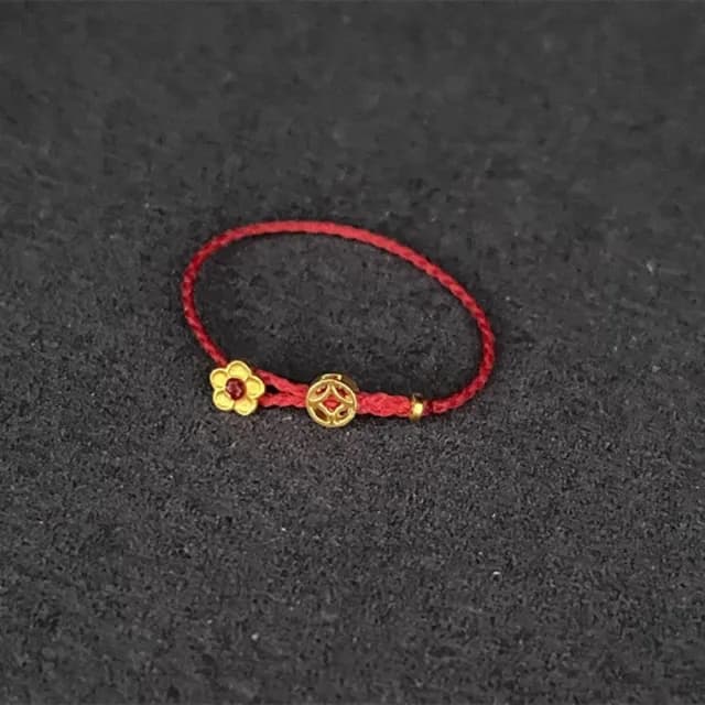 【Penny珮妮】手工編織繩錢幣有錢花戒指2色可選(母親節禮物/交換禮物/送女友/生日禮物/情人節/送男友)