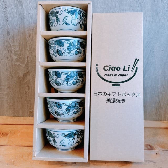 【Ciao Li 僑俐】日本製甜菜根京丼碗五入禮盒組(送禮好物 入厝 飯碗禮盒)