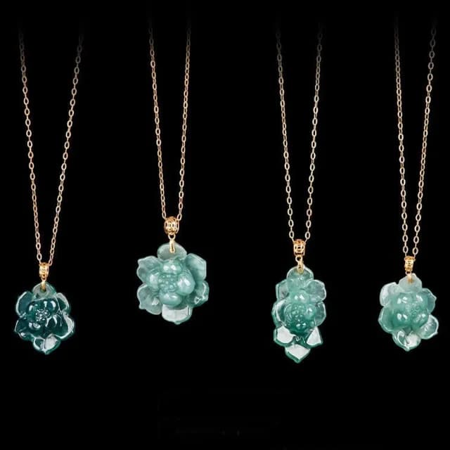 【MoonDy】雙11 項鍊女 翡翠 藍水晶 吊墜 生日禮物 開運 開運水晶 玉石 掛件 女項鍊 開運項鍊