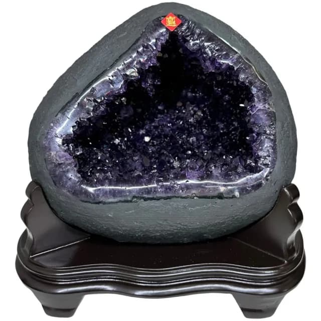 【恬芯晶品】S47精選烏拉圭紫晶洞4.55KG錢袋子(圓洞聚財招財貴人開運風水帝王紫水晶新居禮物補財庫聖誕節)