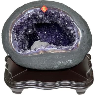【恬芯晶品】S49精選烏拉圭紫晶洞5.6KG錢袋子(圓洞聚財招財貴人開運風水帝王紫水晶新居禮物補財庫聖誕節)