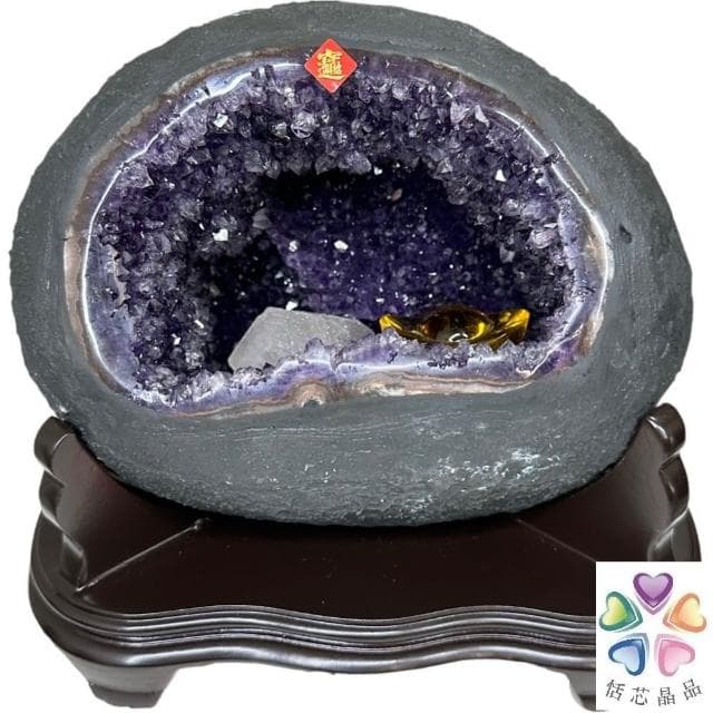 【恬芯晶品】S49精選烏拉圭紫晶洞5.6KG錢袋子(圓洞聚財招財貴人開運風水帝王紫水晶新居禮物補財庫聖誕節)