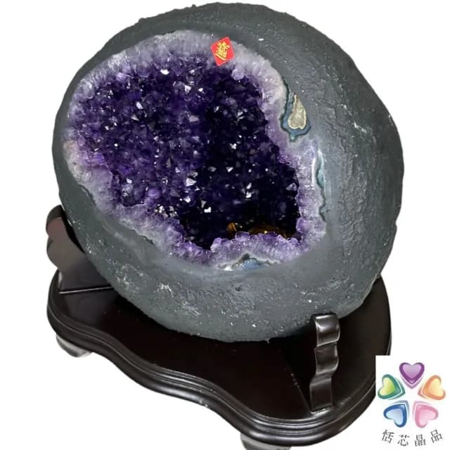 【恬芯晶品】S50精選烏拉圭紫晶洞5.15KG錢袋子(圓洞聚財招財貴人開運風水帝王紫水晶新居禮物補財庫聖誕節)
