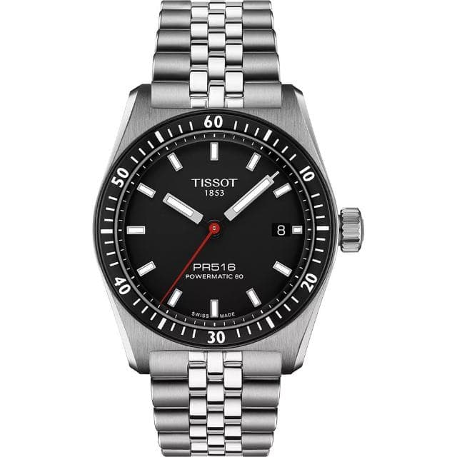 【TISSOT 天梭 官方授權】PR516 80小時動力儲存機械錶-38mm 母親節 禮物 送禮(T1494071105100)
