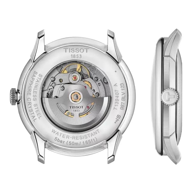 【TISSOT 天梭 官方授權】杜魯爾系列 80小時動力儲存機械腕錶-42mm/銀 情人節 禮物(T1394071103800)
