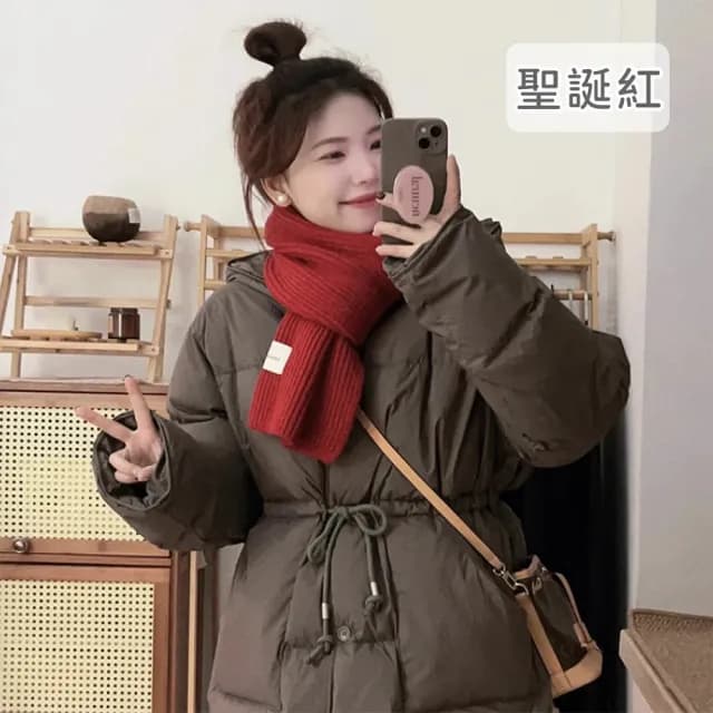 【midou】韓劇女星柔軟保暖純色針織圍巾(秋冬圍巾 長圍巾 聖誕禮物 聖誕交換禮物)