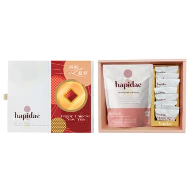 【hapidae】2025過年送禮茶食禮盒-桂花紅茶配日月潭奶茶杏仁餅(蛇年禮盒;過年;送禮推薦;素食;杏仁餅)