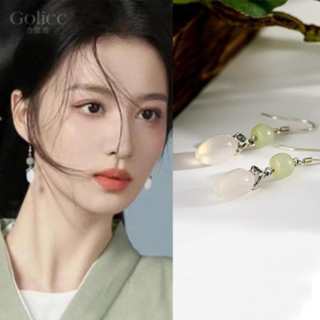 【Golicc】耳環 古典中式 優雅中國風(母親節 生日 情人節 飾品 耳釘 耳飾 耳墜 禮物)