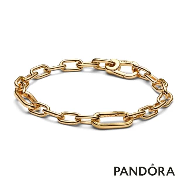 【Pandora 官方直營】Pandora ME 鎖鏈圈手鏈-鍍14k金