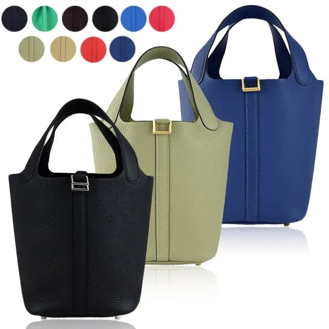 【Hermes 愛馬仕】Picotin Lock 18cm T/C牛皮桶包(多款選)