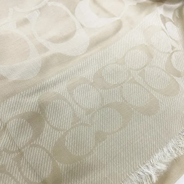 【COACH】C LOGO棉混莫代爾方巾圍巾(膚)