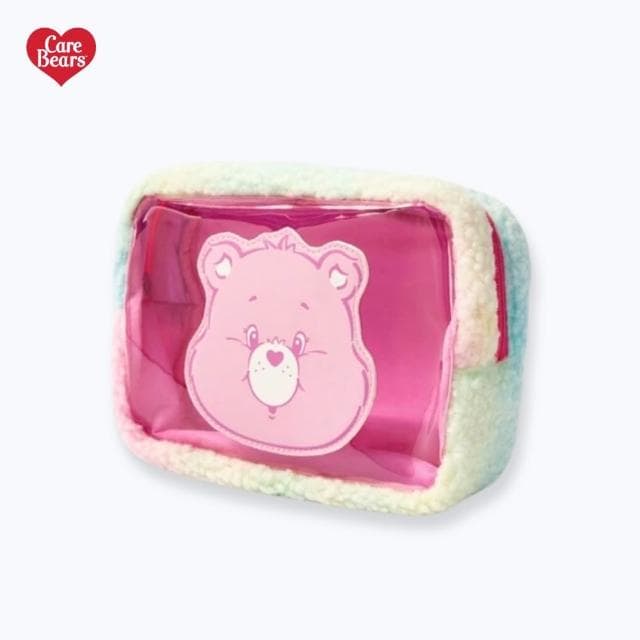 【Care Bears】美國彩虹熊愛心熊Care Bears彩虹毛絨化妝包筆袋旅行包(閨蜜女友女兒老婆生日聖誕交換禮物)