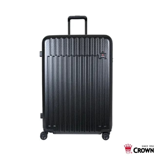 【CROWN 皇冠】29吋 防盜拉鍊箱 雙層防盜拉鍊 蓋底2:8輕鬆開(行李箱 旅行箱 TSA海關鎖)