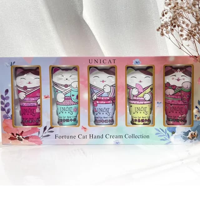 【UNICAT 變臉貓】招財貓護手霜禮盒5入X2盒｜送禮推薦(超好聞的香氛 最棒的送禮選擇)