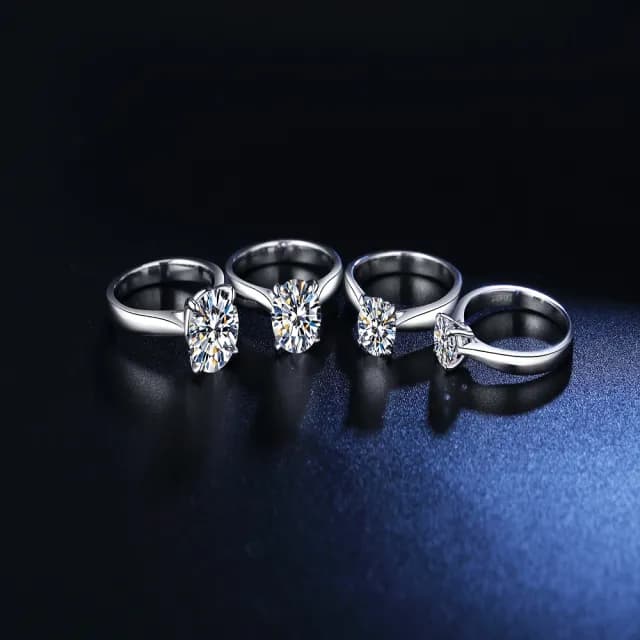 【台北奧斯珠寶】情人節禮物 莫桑石 莫桑鑽 1.5克拉四爪婚戒 女戒子 求婚 訂婚 戒指OSS15(女戒子 莫桑戒指
