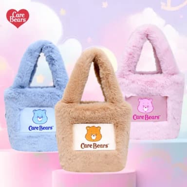 【Care Bears】美國彩虹熊愛心熊正版授權毛絨手提包(閨蜜女友孫女兒生日交換聖誕禮物)