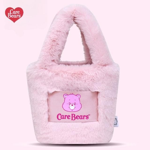【Care Bears】美國彩虹熊愛心熊正版授權毛絨手提包(閨蜜女友孫女兒生日交換聖誕禮物)