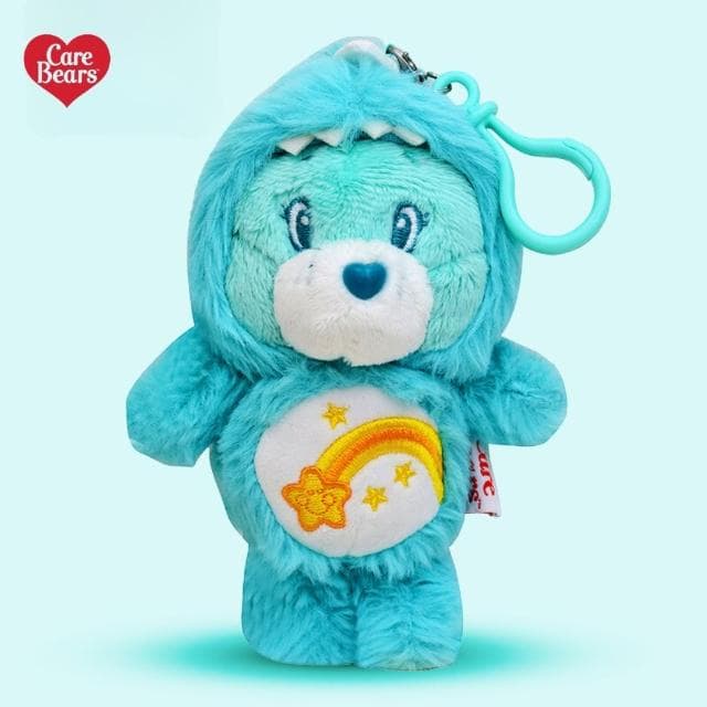 【Care Bears】美國彩虹熊愛心熊恐龍系列可脫帽正版授權毛絨玩偶吊飾(女兒女友生日交換聖誕禮物)