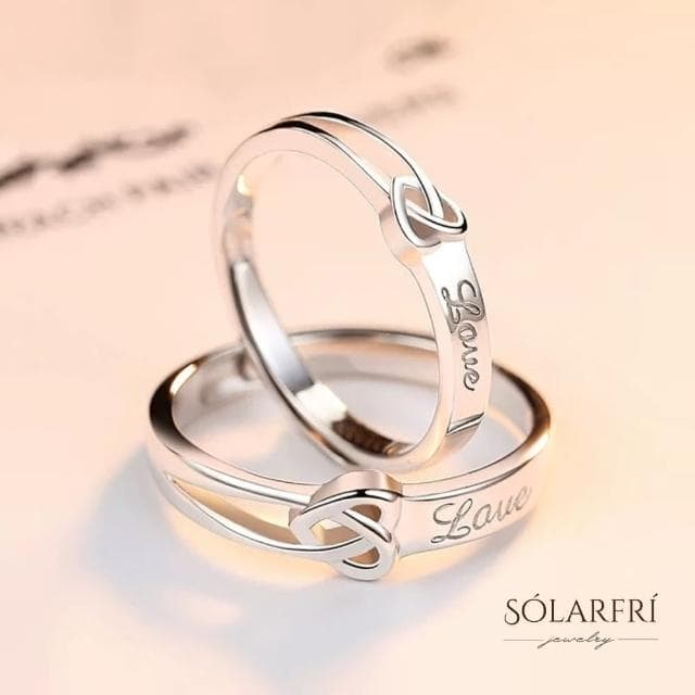 【SOLARFRi】浪漫閃耀對戒指｜可調整戒圍大小附品牌禮盒(女友老婆情人生日告白求婚禮物)