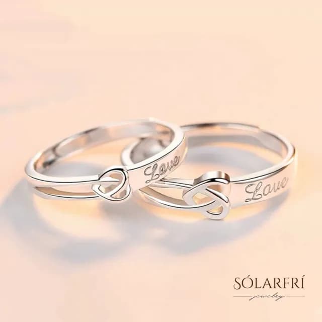 【SOLARFRi】浪漫閃耀對戒指｜可調整戒圍大小附品牌禮盒(女友老婆情人生日告白求婚禮物)