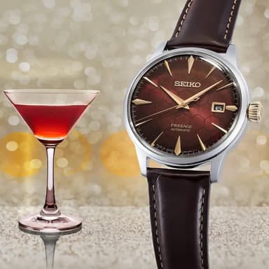【SEIKO 精工】PRESAGE 台灣70週年限定 石榴蜂蜜調酒機械腕錶-40.5mm 情人節 禮物(4R35-01T0R/SRPL21J1)