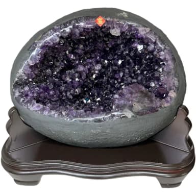 【恬芯晶品】S77精選烏拉圭紫晶洞7.75KG錢袋子(圓洞聚財招財貴人開運風水帝王紫水晶新居禮物補財庫聖誕節)