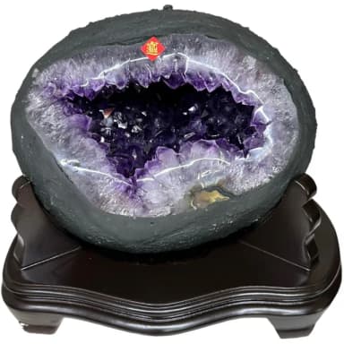 【恬芯晶品】S74精選烏拉圭紫晶洞4.05KG錢袋子(圓洞聚財招財貴人開運風水帝王紫水晶新居禮物補財庫聖誕節)